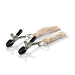 Nipple Play Playful Tassels Nipple Clamps - Gold - Image 3