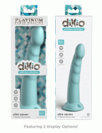 Dillio Platinum - Slim Seven 7 Inch Dildo - Teal - Image 2