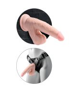 9 Inch Triple Density Cock With Swinging Balls - Light - Image 4