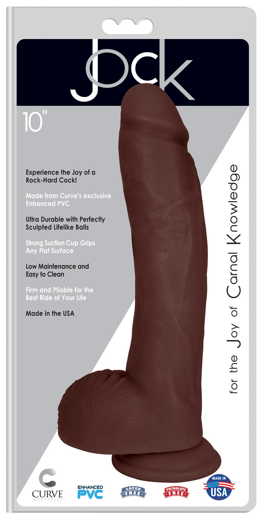 CN-09-0429-11 Chocolate 6" Jock 10 Inch Dong With Balls - Chocolate - Image 1