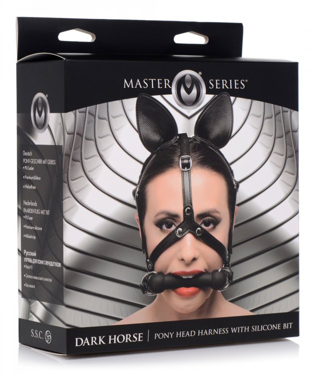 pX3cOJueIRzsp3Q46B99KolTOutb6sPI Dark Horse Pony Head Harness With Silicone Bit - Image 1