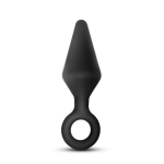 Anal Adventures Platinum - Silicone Loop Plug - Large - Black - Image 2