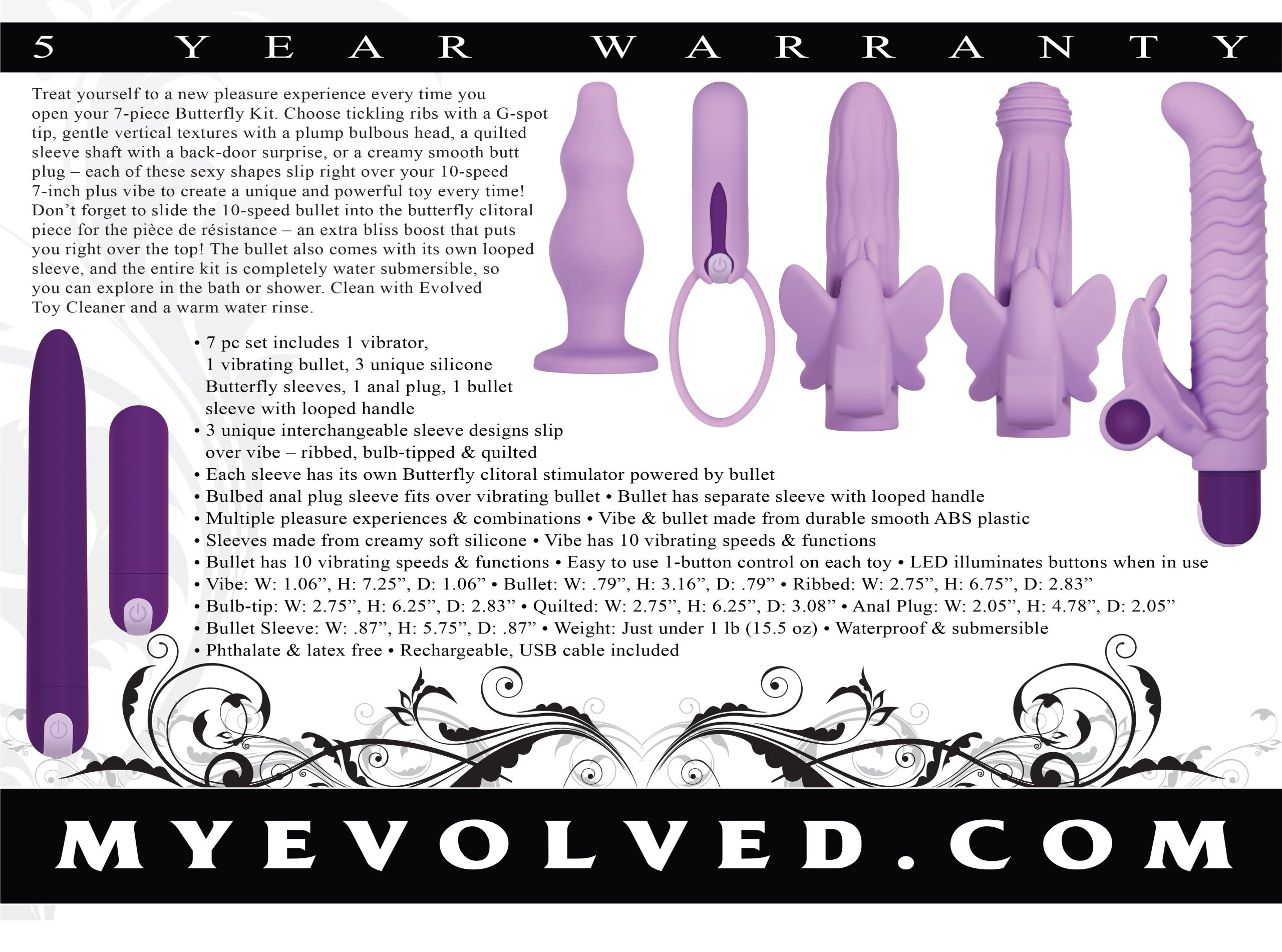 peqswm8WgknvAKH4vWtOLSPlsNiVLKhV Lilac Desires - 7 Piece Silicone Set - Image 1