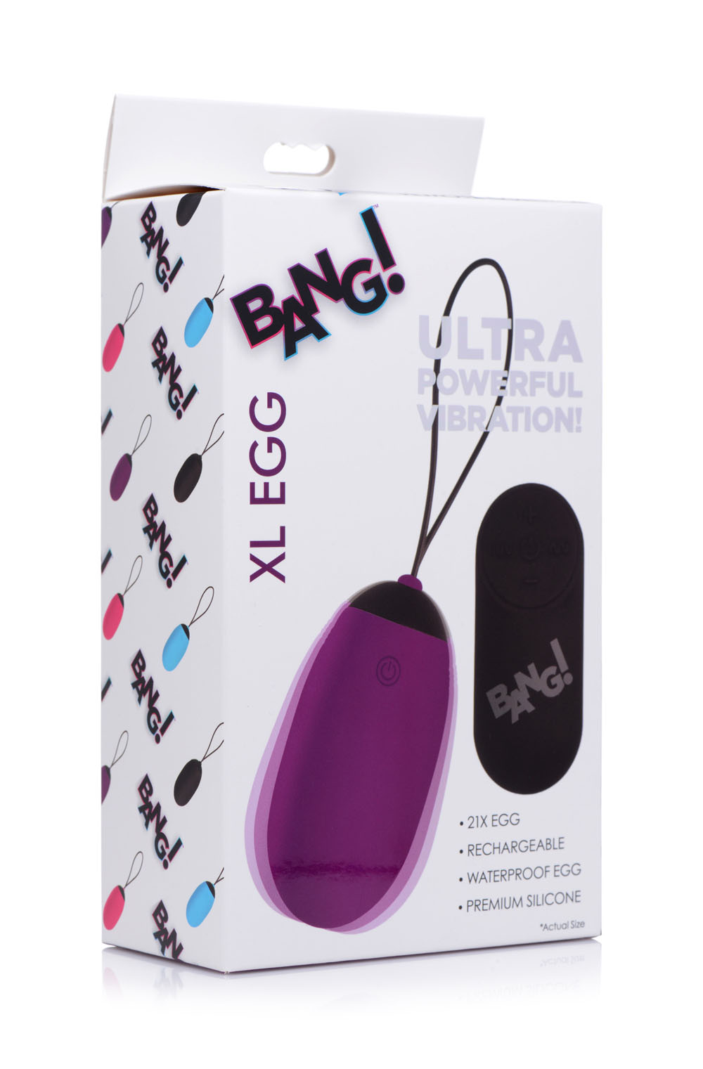 pg5xZEoW0nBaY2NnlQe28RWSSeakyaSd Bang XL Silicone Vibrating Egg - Purple - Image 1