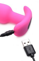 21x Silicone Butt Plug With Remote - Pink - Image 4