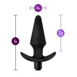 Anal Adventures Platinum - Silicone Vibrating Plug - Black - Image 7