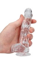 6 Inch Realistic Dildo With Balls - Translucent - Image 6