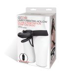 Lux Fetish Unisex Vibrating Hollow Double Penetration Strap-on Dildo