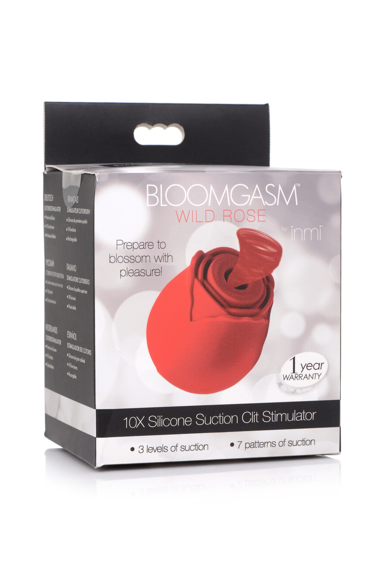 q2ClpyCV1Dz0tnCuwDyj7C82vsmpwH4C Inmi - Bloomgasm Wild Rose Silicone Suction Stimulator - Red - Image 1