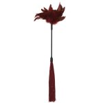 Sex and Mischief Enchanted Feather Tickler - Burgundy - Image 2