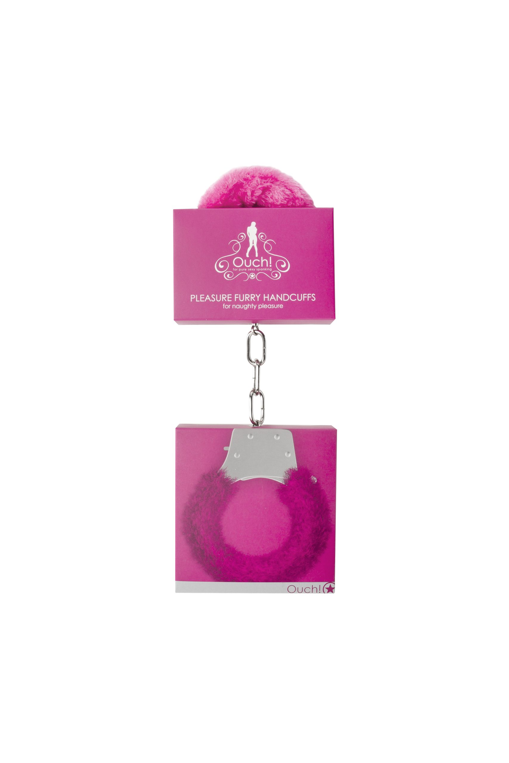 qE3WSChgr6bkrRM3wPKuLoox9WLyCqqc Pleasure Furry Handcuffs - Pink - Image 1