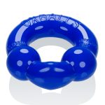 Ultraballs 2- Piece Cockring Set - Black & Police Blue - Image 3