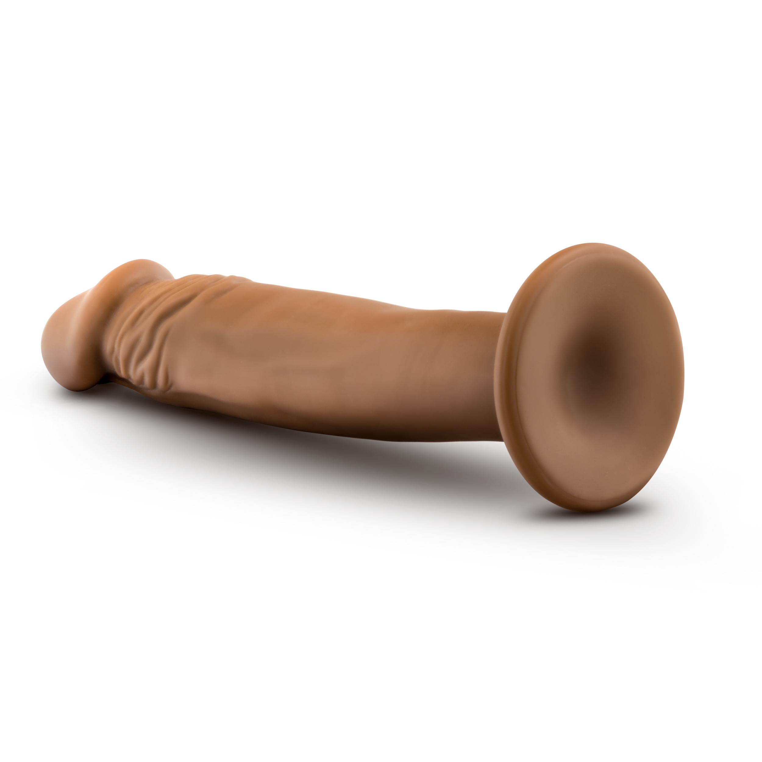 www.blushnovelties.com Dr. Skin - Dr. Small - 6 Inch Dildo - Mocha - Image 1