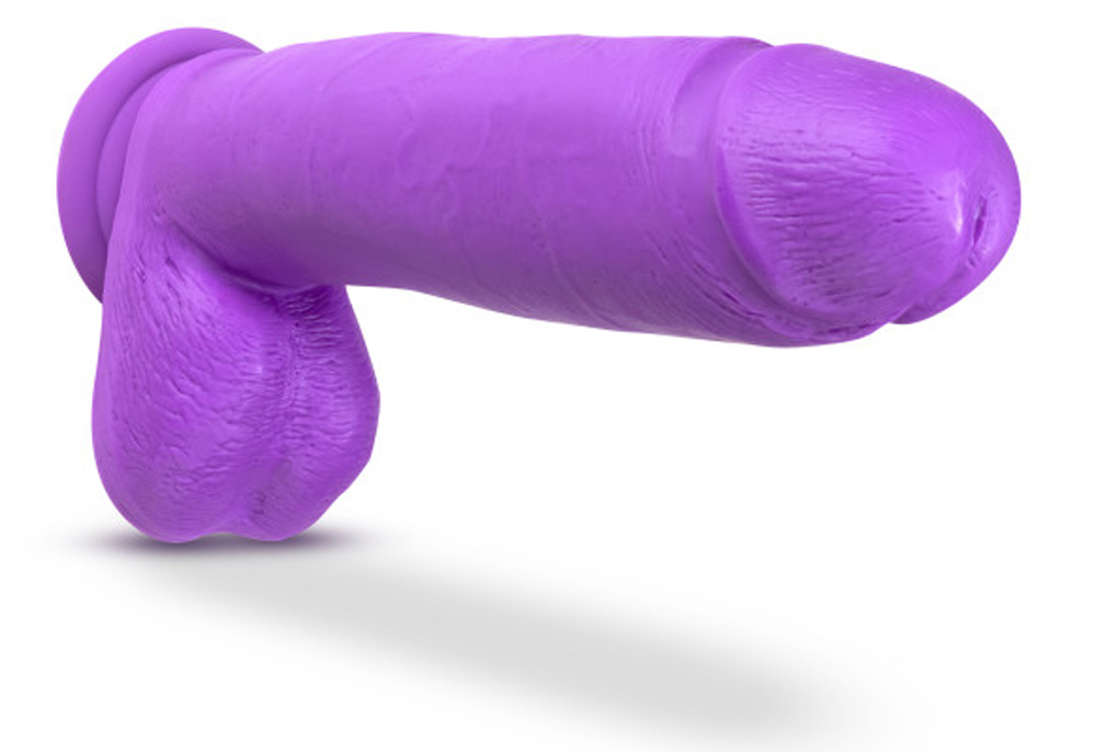 qKbUnbj0vpeZOlvLmFGmgR3cQ19b8tCr Neo - 11 Inch Dual Density Dildo - Neon Purple - Image 1