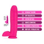 Neo Elite - 10 Inch Silicone Dual Density Cock with Balls - Neon Pink - Image 6