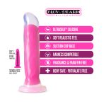 Neo Elite Glow in the Dark - Marquee - 8 Inch Silicone Dual Density Dildo - Neon Pink - Image 3