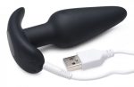 21x Silicone Butt Plug With Remote - Black - Image 2