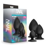 Anal Adventures - Platinum - Silicone Anal Stout Plug Kit - Black - Image 3