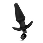 Anal Adventures Platinum - Silicone Vibrating Plug - Black - Image 5