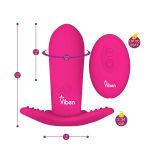 Intrigue Insertable Butterfly Panty Vibe - Hot Pink - Image 6