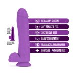 Neo Elite - 11 Inch Silicone Dual Density Cock with Balls - Neon Purple - Image 5