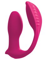 Threesome Double Ecstacy Silicone Vibrator - Pink - Image 4