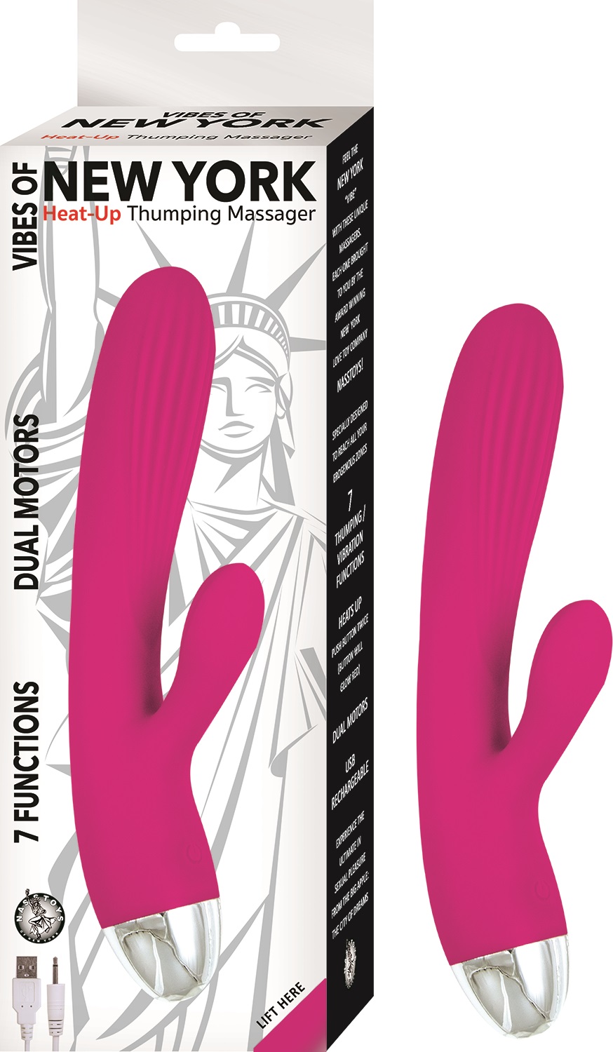r82GsowpUTJEzpqs1kD2S14XyufmpxBL Vibes of New York - Heat-Up Thumping Massager - Image 1