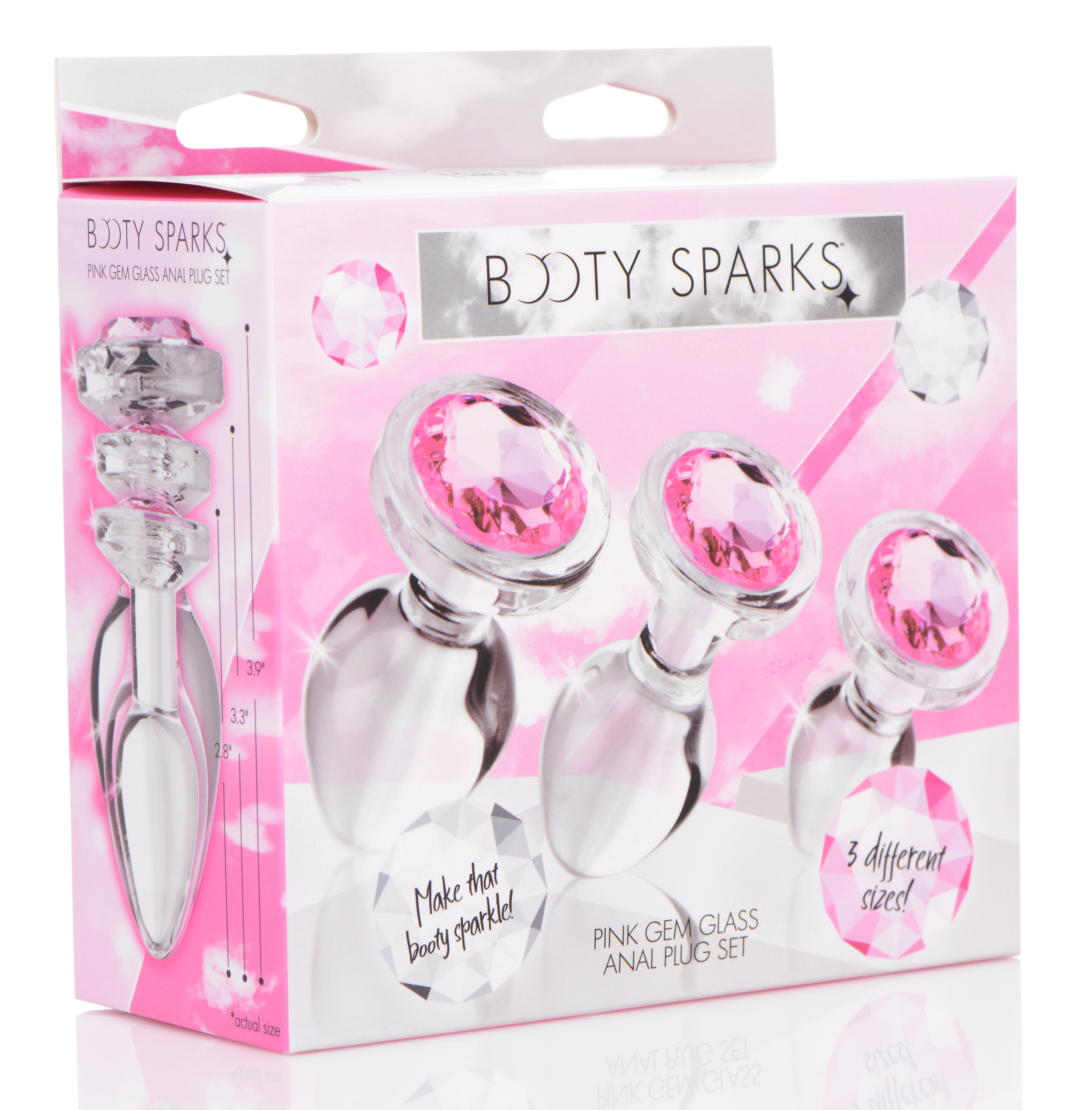 r9p1xOZrlCODZZLOV6jOSoBFVZyPYjty Pink Gem Glass Anal Plug Set - Image 1