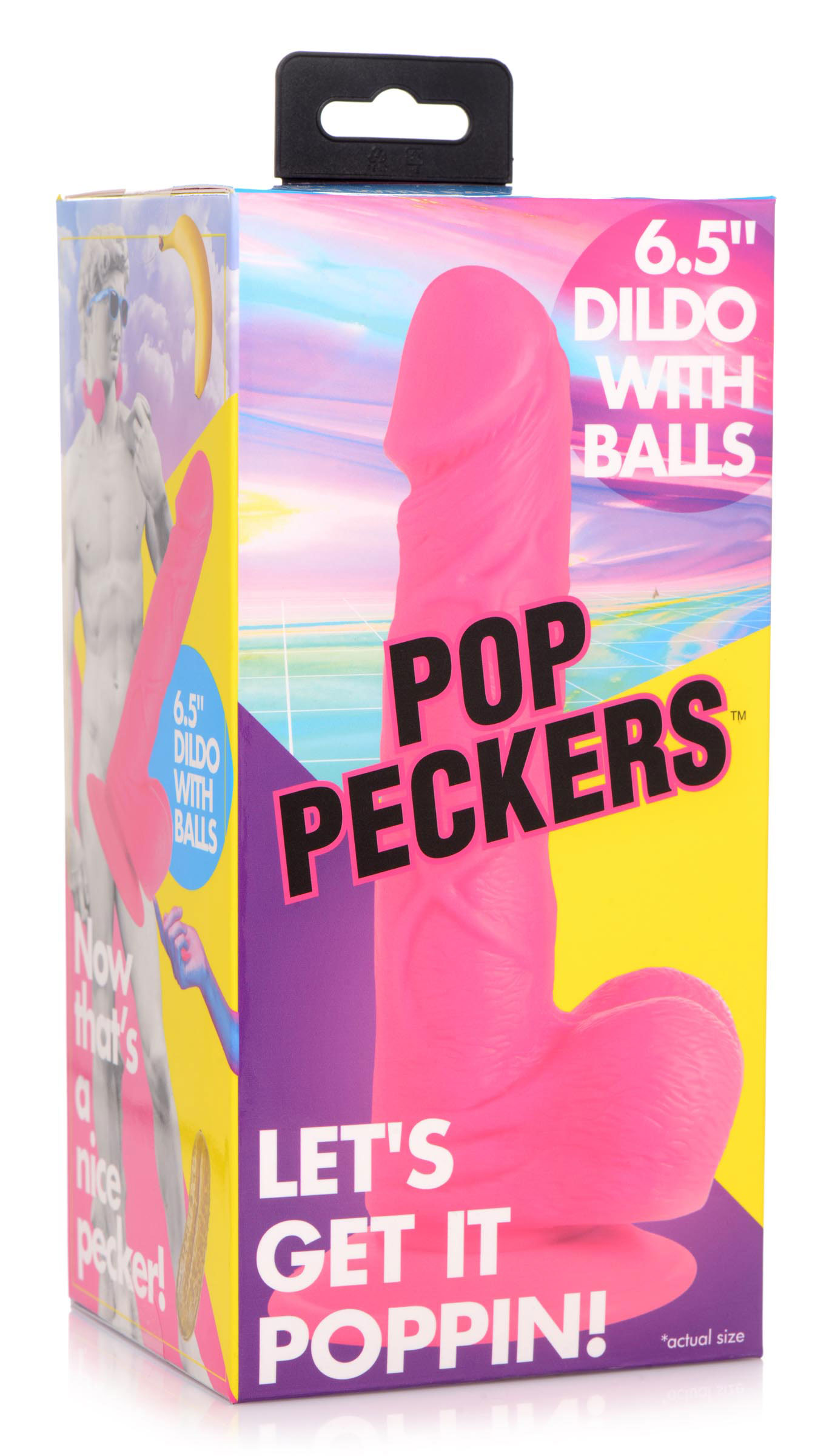 rQuPxbuTjOg8lkTb5Z9TACZ3yCRK8dan Pop Pecker 6.5 Inch Dildo With Balls - Pink - Image 1
