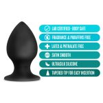 Anal Adventures - Platinum - Silicone Anal Stout Plug - Large - Black - Image 5