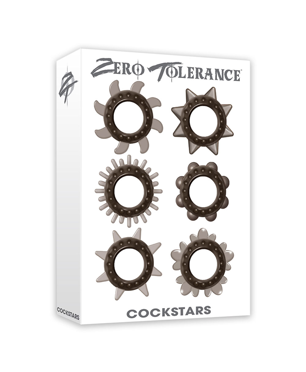 rbbJsY00374onGh9XNOBKCRDowzspnBl Zero Tolerance Cockstars 6 Cock Ring Set - Image 1