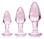 Glitter Gem Anal Plug Set - Pink - Image 4