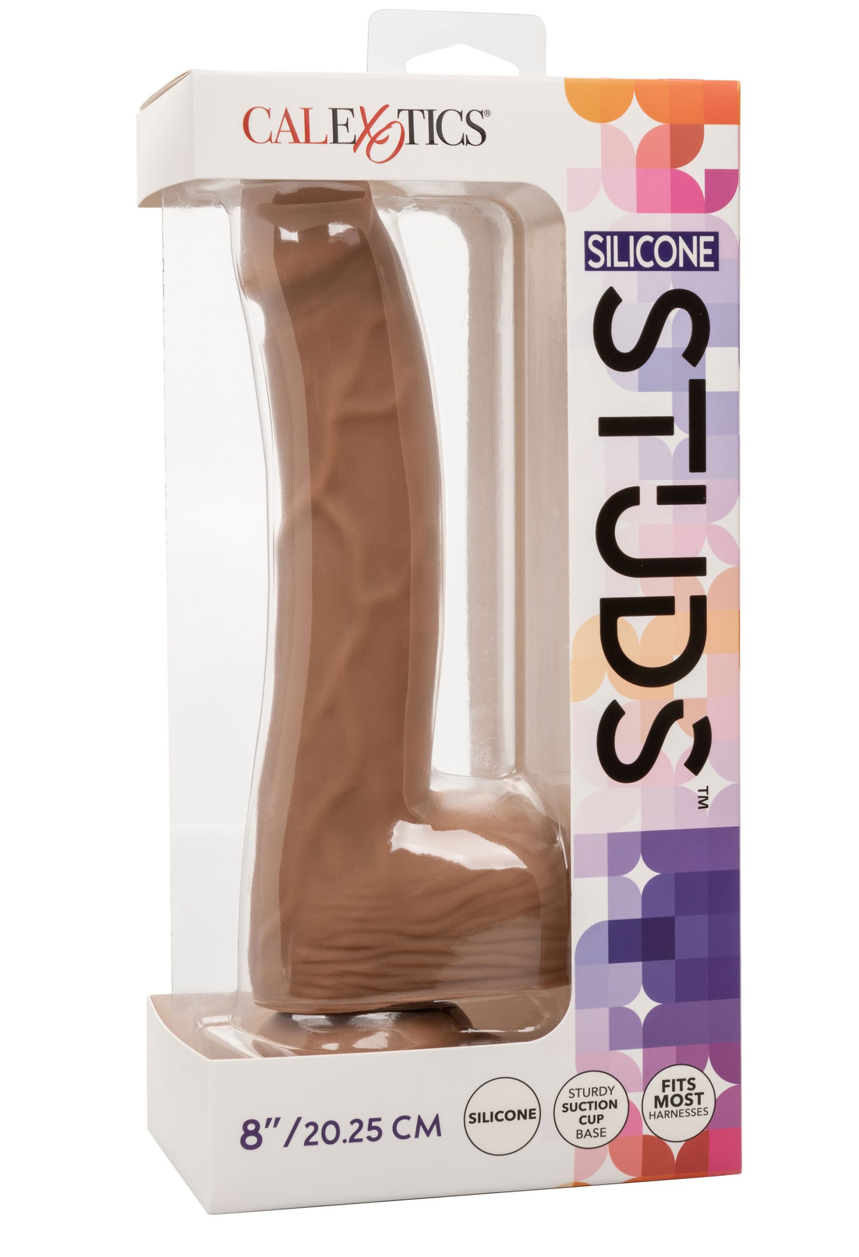 sF151V9Hsft2joj8LVX56Y09GK53LfwB Silicone Studs 8 Inch - Brown - Image 1