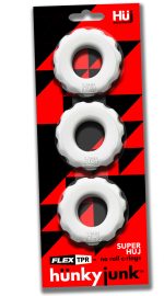 Super Huj - 3-Pack Cockrings - White Ice