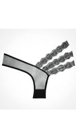 Allure Adore Wild Orchid Panty - One Size - Black - Image 2