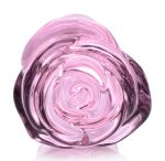 Pink Rose Glass Anal Plug - Small - Image 8