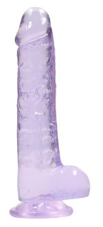 8 Inch Realistic Dildo With Balls - Purple - Image 3