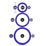 Performance - Vs4 Pure Premium Silicone Cockring Set - Indigo - Image 5