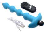 Bang - Vibrating Silicone Anal Beads and Remote Control - Blue - Image 8