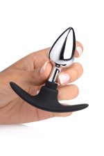Dark Invader Metal and Silicone Anal Plug - Small - Image 3