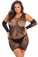 Throw Down 3 Pc Mini Dress Set - Plus Size - Black - Image 2