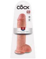 King Cock 11-Inch Cock With Balls - Flesh - Image 5