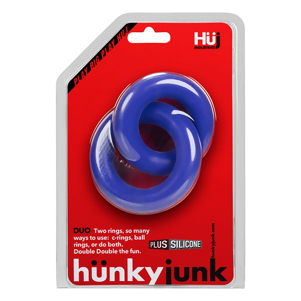 t68j702leHqv4gbQ9GC1LNl7l3isPEc3 Hunkyjunk Duo Linked Cock Ball Rings - Cobalt - Image 1