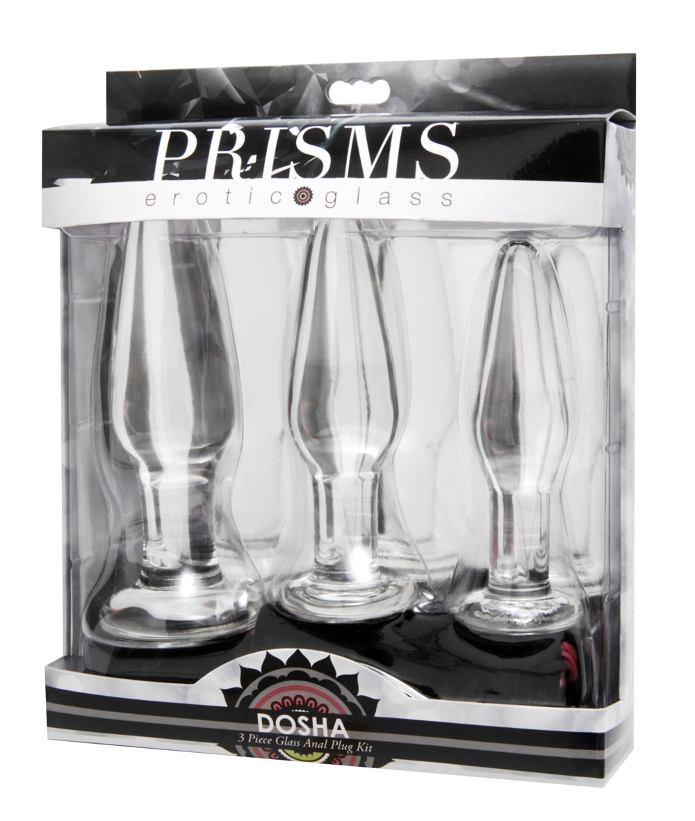 tACvDF4Zt3vnJiifSGQ8dLJUnFkXYpcM Dosha 3 Piece Glass Anal Plug Kit - Image 1