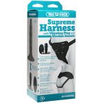Vac-U-Lock - Supreme Harness With Vibrating Plug - Black