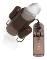 Dual Vibrating Penis Sleeve - Smoke - Image 2