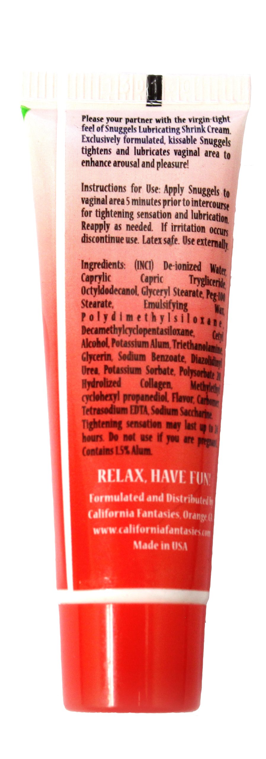 tQEeJYDTMMA1o8inofs3r9CDkLx7dhWB Snuggels - Lubricating Shrink Cream - Cherry - 0.42 Oz. Tube - Each - Image 1