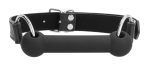 Silicone Bit Gag With Adjustable Bonded Leather Straps - Black - Image 4