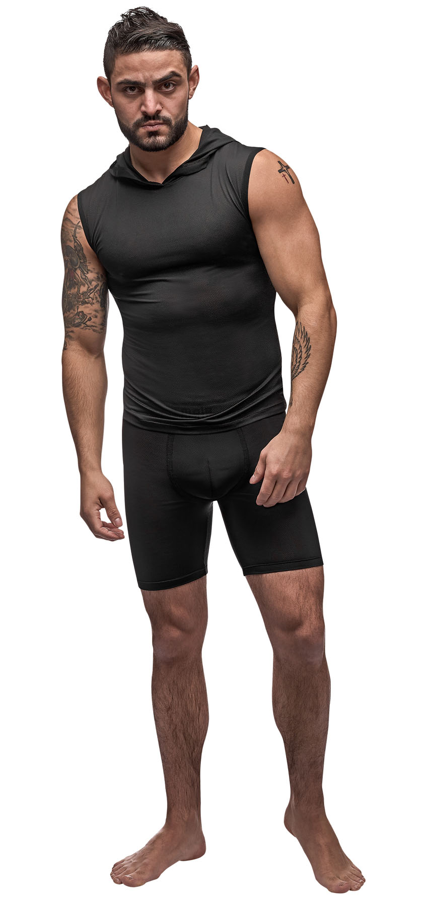 tqoUKEvcJeNrnTMk1Ur7RZ1ayz4MgrRk Black Nite Hoodie Tank - Small - Black - Image 1