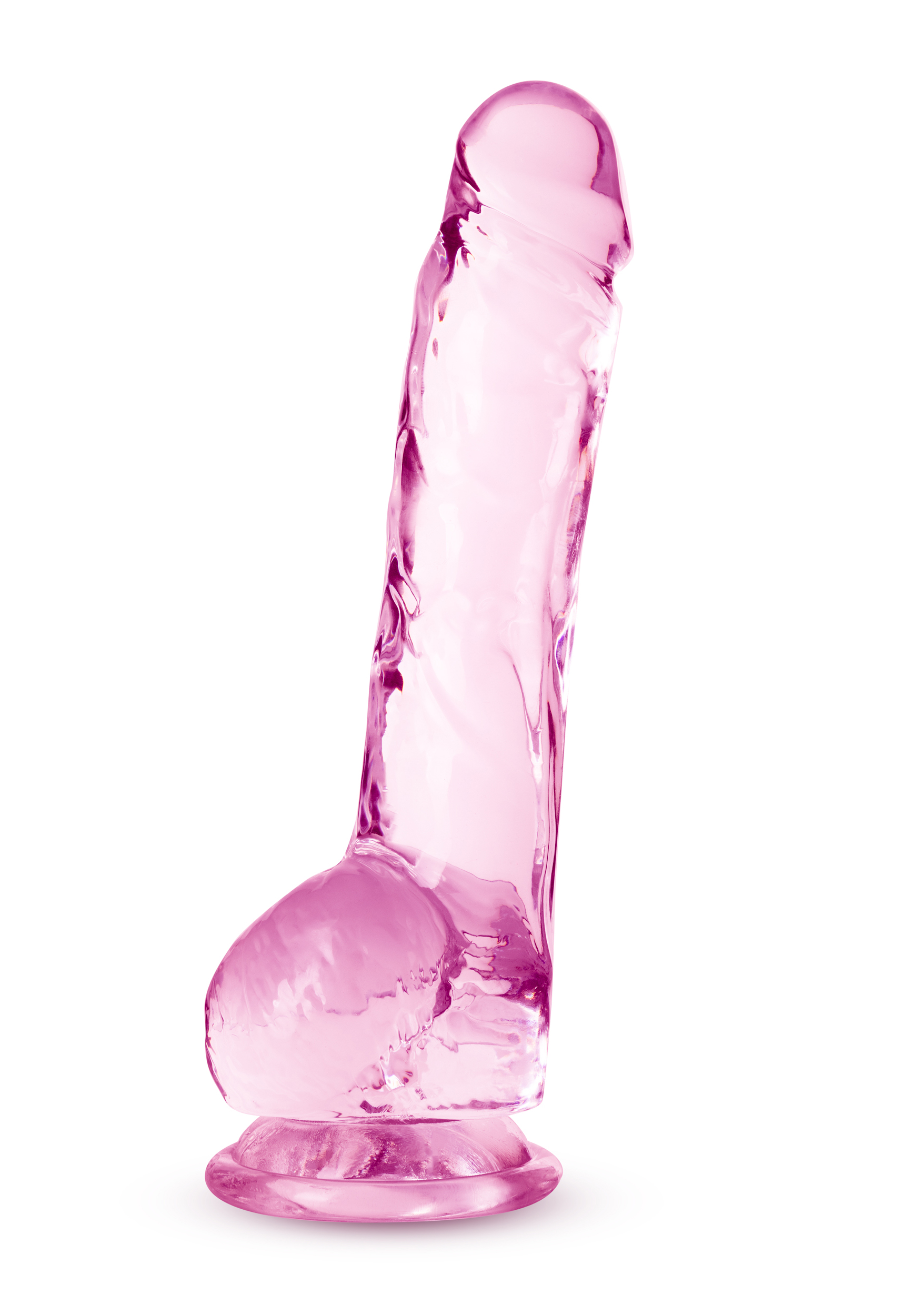 ttB3YJW8LjDd06xJJAEpLTGNkShKKBOv Naturally Yours - 8 Inch Crystalline Dildo - Rose - Image 1